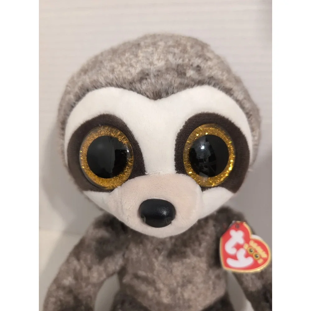 Ty Beanie Boos SLOTH Zippy Plush Toy Stuffed‎ Animal Glitter Eyes Kids Gift